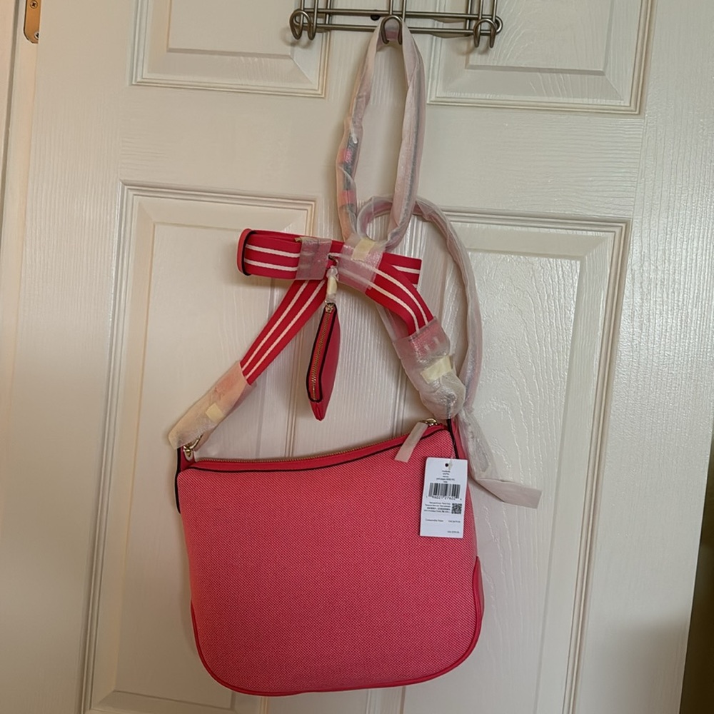 Kate Spade Rosie canvas crossbody pink peppe NWT - Picture 2 of 13